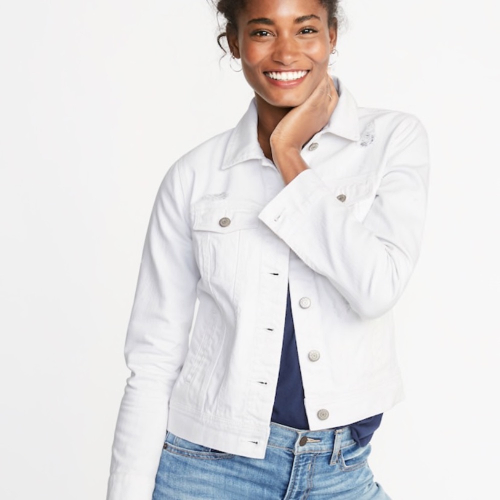 Old navy distressed denim jacket